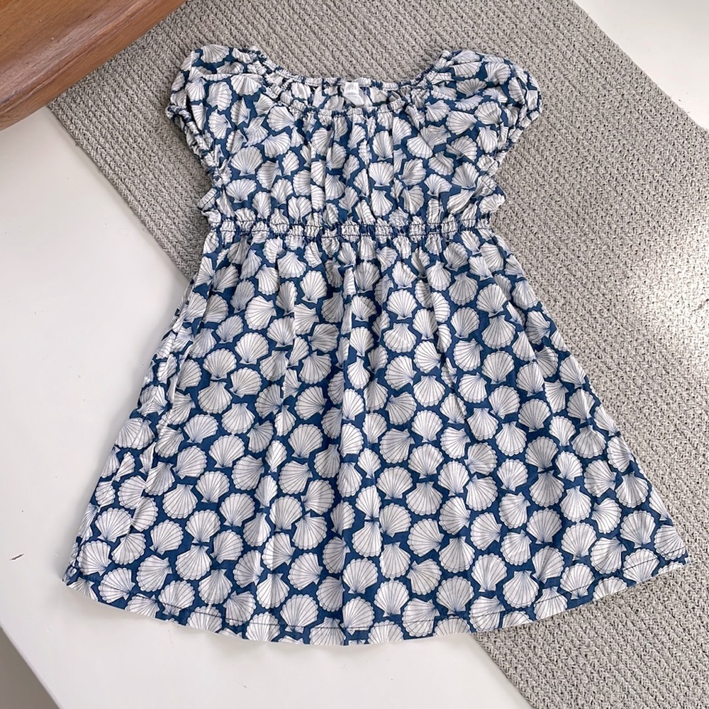 H&M Toddler Girls Navy Blue Seashells Dress Size 1.5-2 yrs
